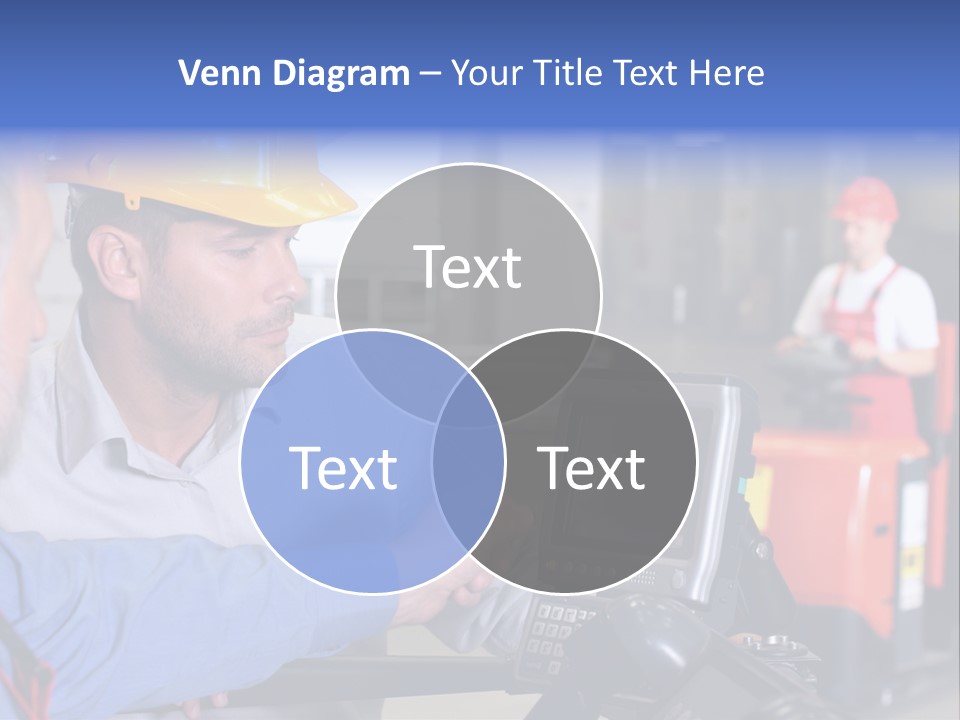 Male Inspector Looking At Screen With Operator In Warehouse PowerPoint Template