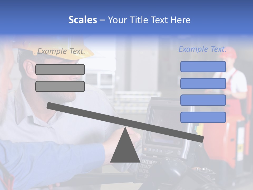 Male Inspector Looking At Screen With Operator In Warehouse PowerPoint Template