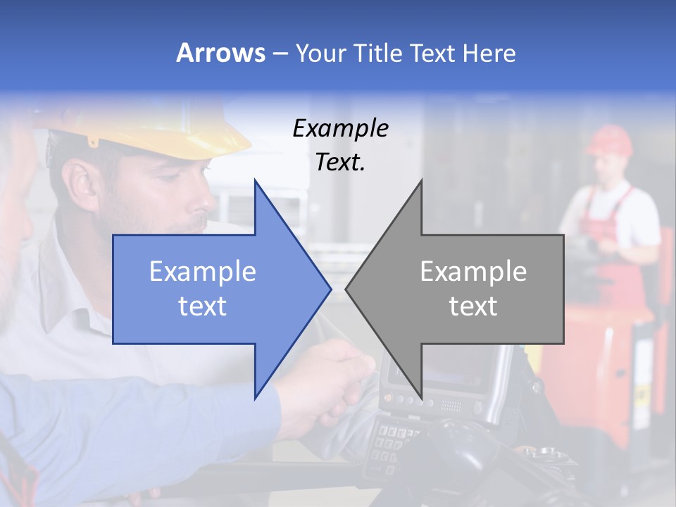 Male Inspector Looking At Screen With Operator In Warehouse PowerPoint Template