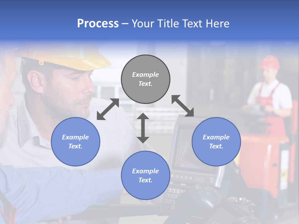 Male Inspector Looking At Screen With Operator In Warehouse PowerPoint Template