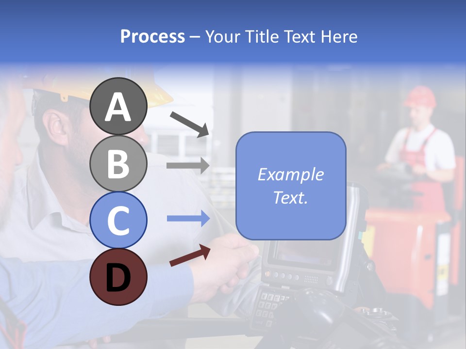 Male Inspector Looking At Screen With Operator In Warehouse PowerPoint Template