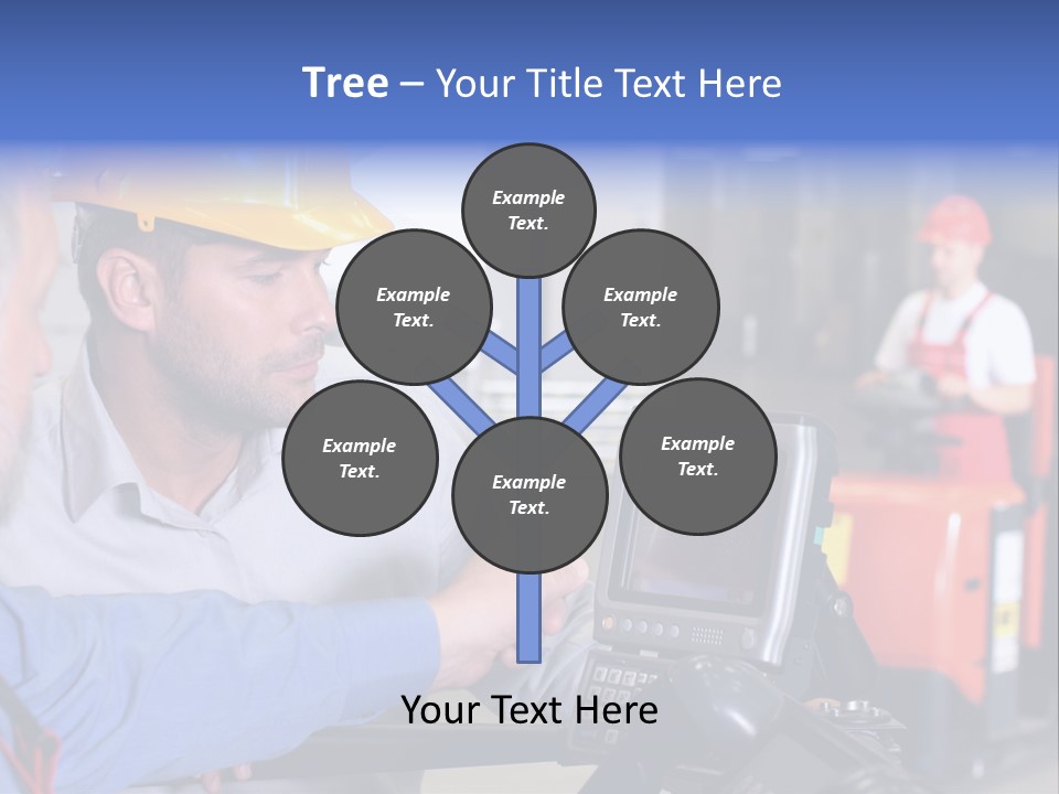 Male Inspector Looking At Screen With Operator In Warehouse PowerPoint Template