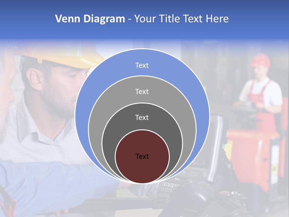 Male Inspector Looking At Screen With Operator In Warehouse PowerPoint Template