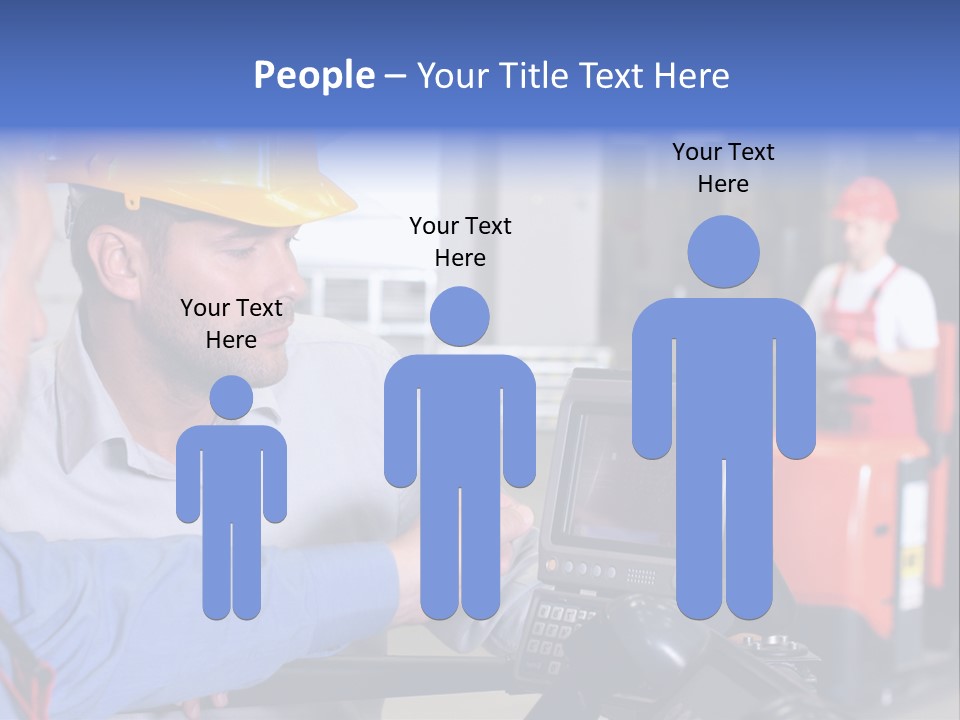 Male Inspector Looking At Screen With Operator In Warehouse PowerPoint Template