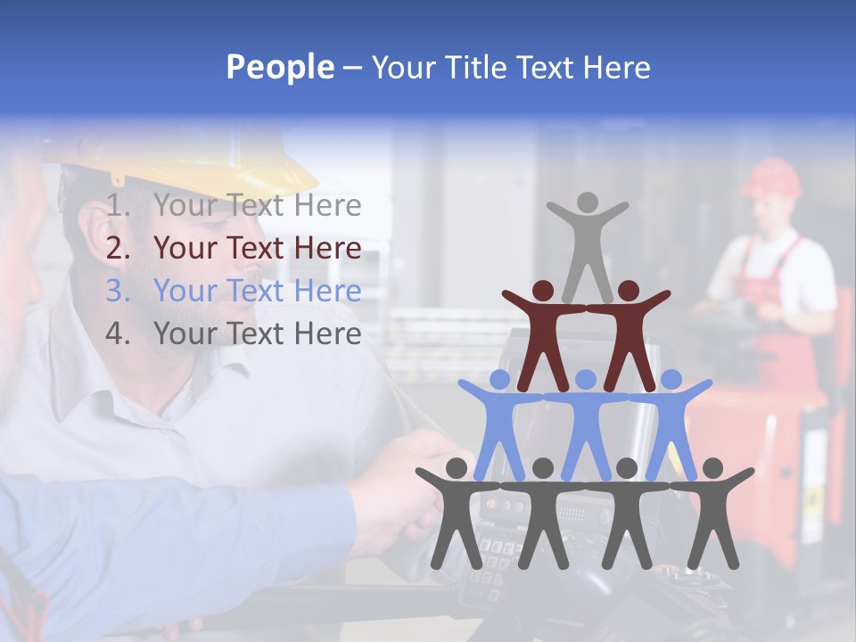Male Inspector Looking At Screen With Operator In Warehouse PowerPoint Template