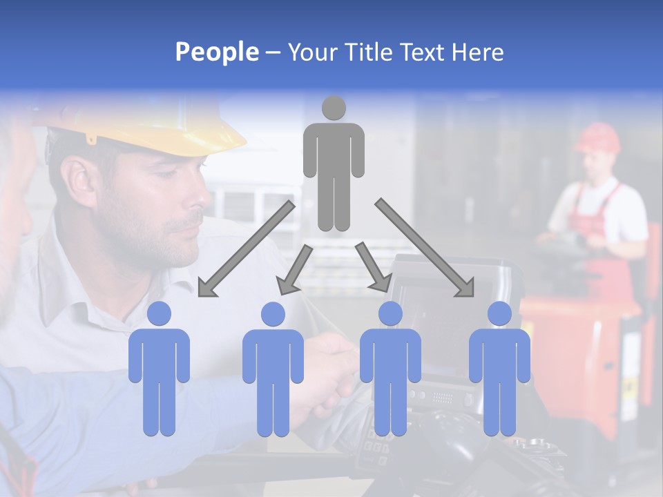 Male Inspector Looking At Screen With Operator In Warehouse PowerPoint Template