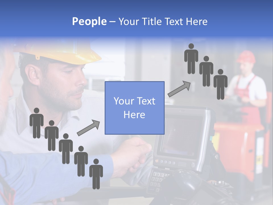 Male Inspector Looking At Screen With Operator In Warehouse PowerPoint Template