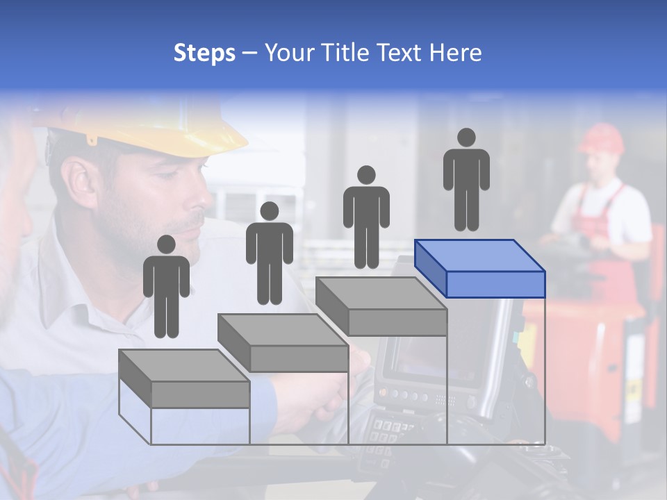 Male Inspector Looking At Screen With Operator In Warehouse PowerPoint Template