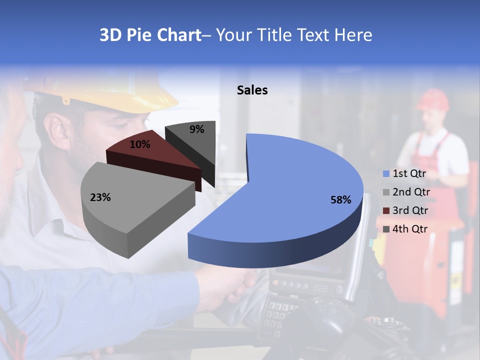 Male Inspector Looking At Screen With Operator In Warehouse PowerPoint Template