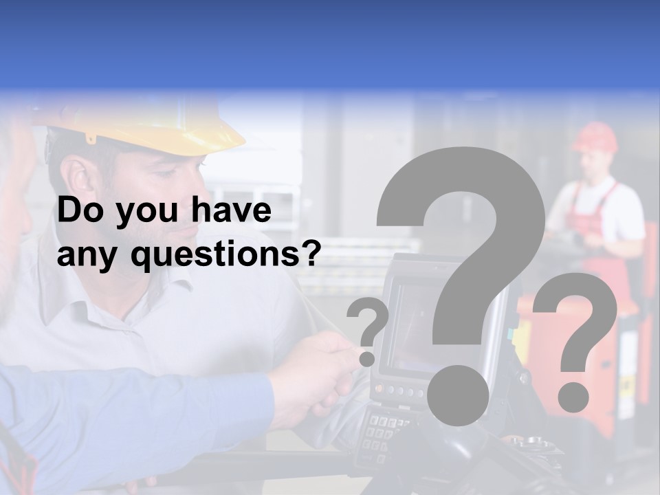 Male Inspector Looking At Screen With Operator In Warehouse PowerPoint Template