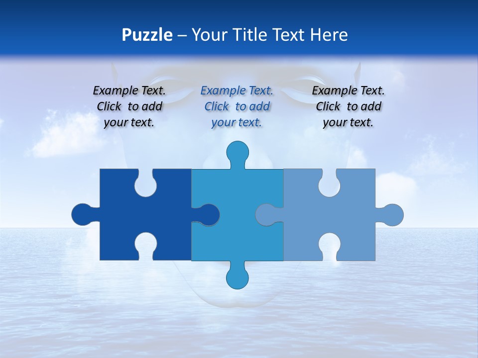 A Very Abstract And Conceptual Image Of A Mans Face, All About Imagination And Open Mindness. PowerPoint Template