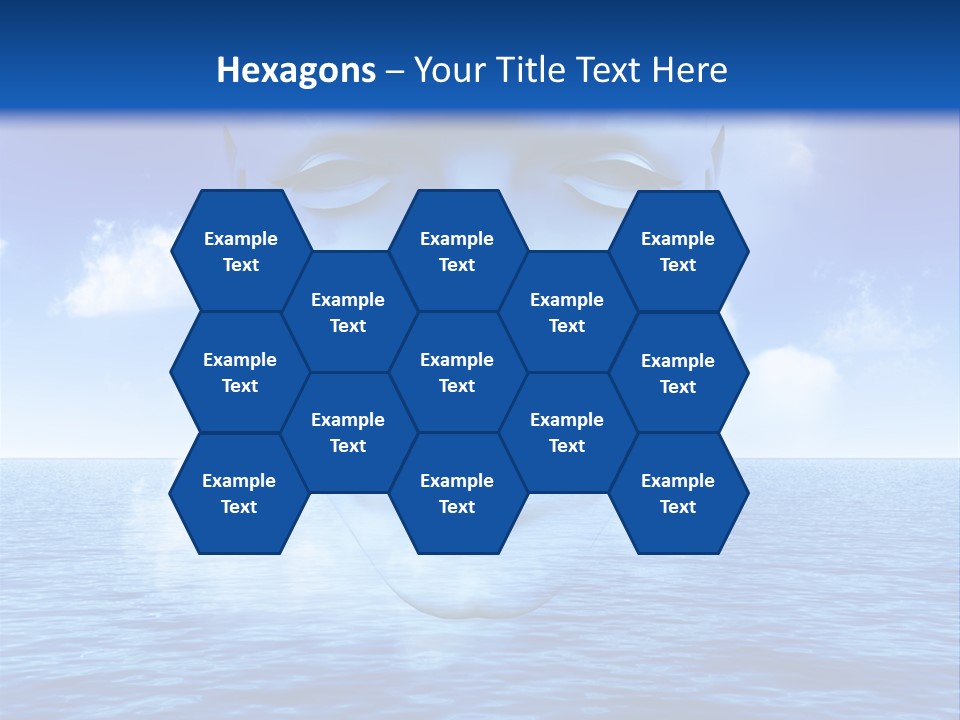 A Very Abstract And Conceptual Image Of A Mans Face, All About Imagination And Open Mindness. PowerPoint Template