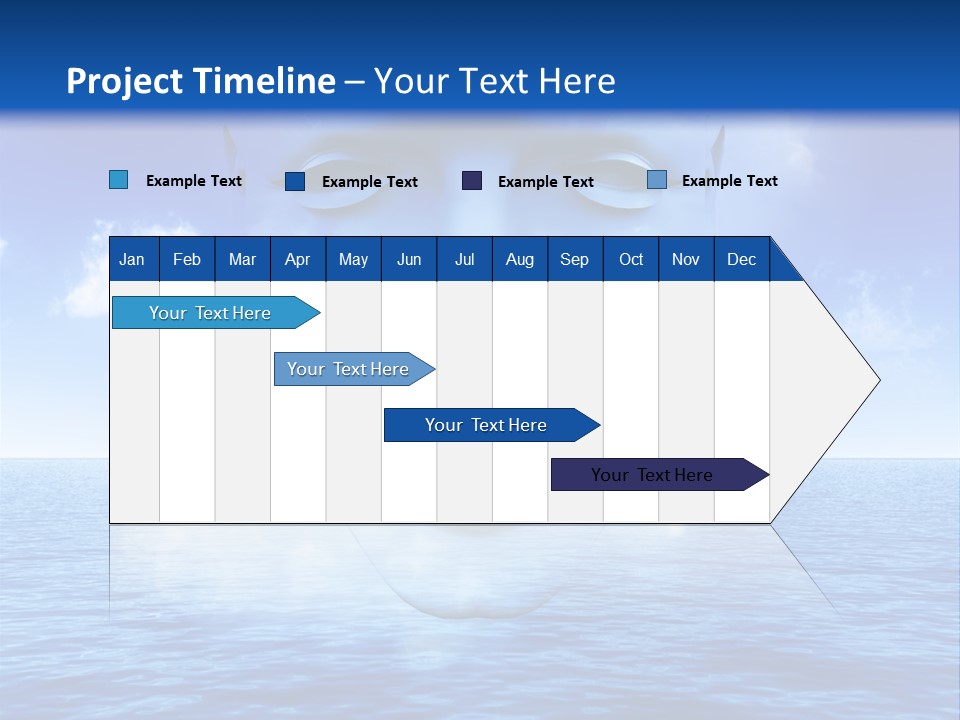 A Very Abstract And Conceptual Image Of A Mans Face, All About Imagination And Open Mindness. PowerPoint Template