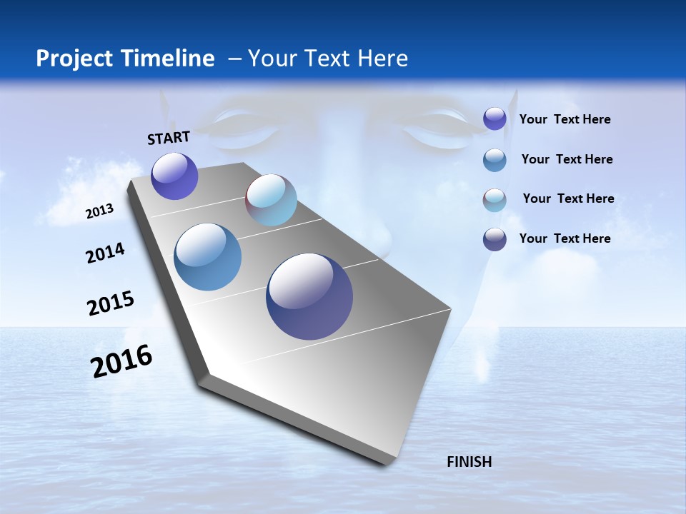 A Very Abstract And Conceptual Image Of A Mans Face, All About Imagination And Open Mindness. PowerPoint Template