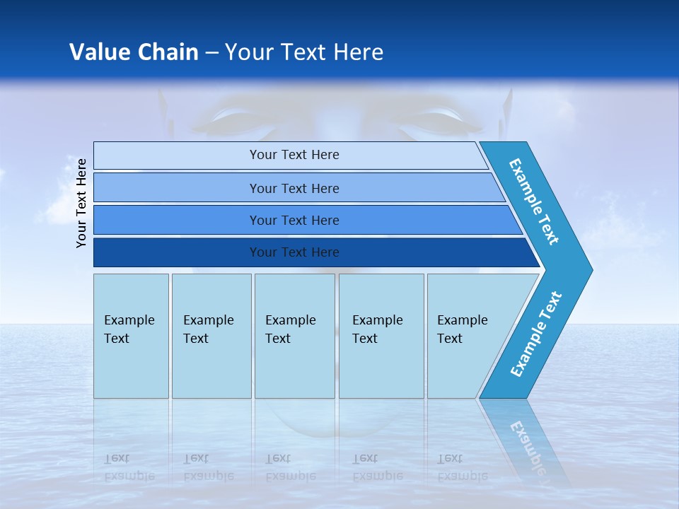 A Very Abstract And Conceptual Image Of A Mans Face, All About Imagination And Open Mindness. PowerPoint Template