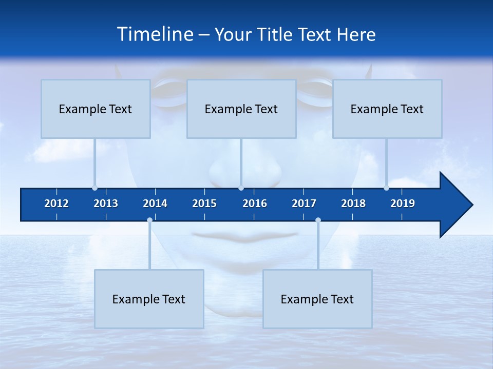 A Very Abstract And Conceptual Image Of A Mans Face, All About Imagination And Open Mindness. PowerPoint Template
