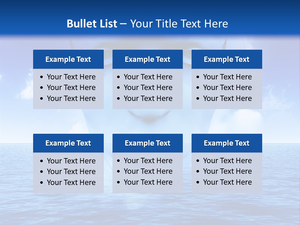 A Very Abstract And Conceptual Image Of A Mans Face, All About Imagination And Open Mindness. PowerPoint Template