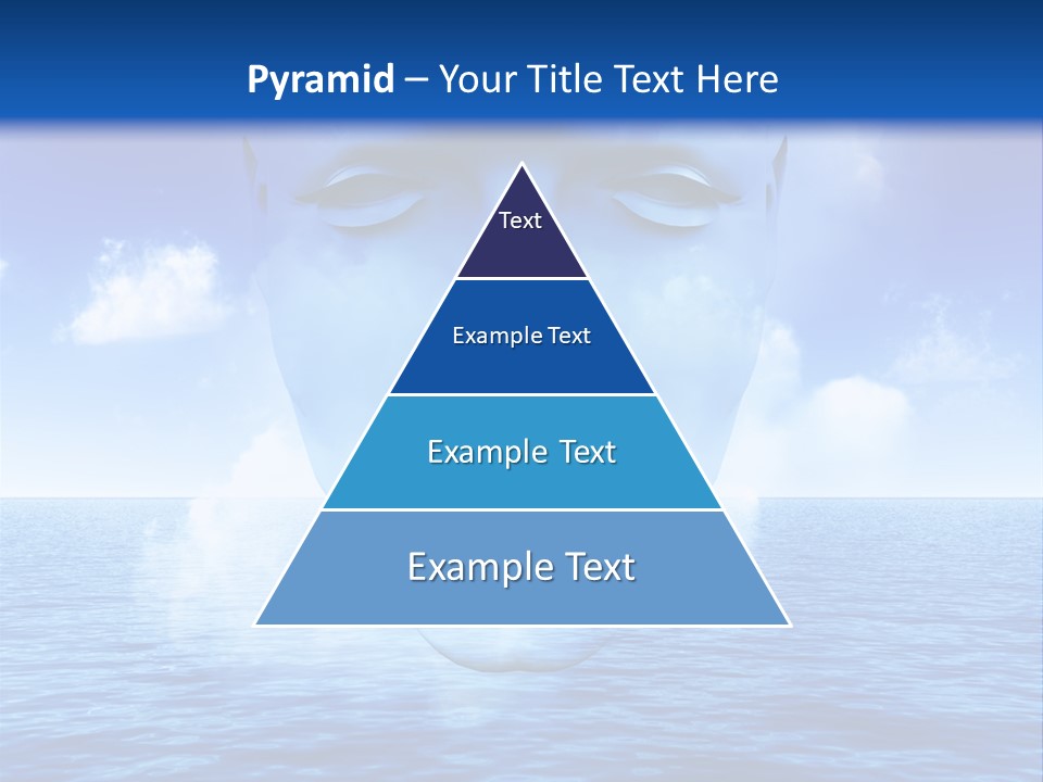 A Very Abstract And Conceptual Image Of A Mans Face, All About Imagination And Open Mindness. PowerPoint Template