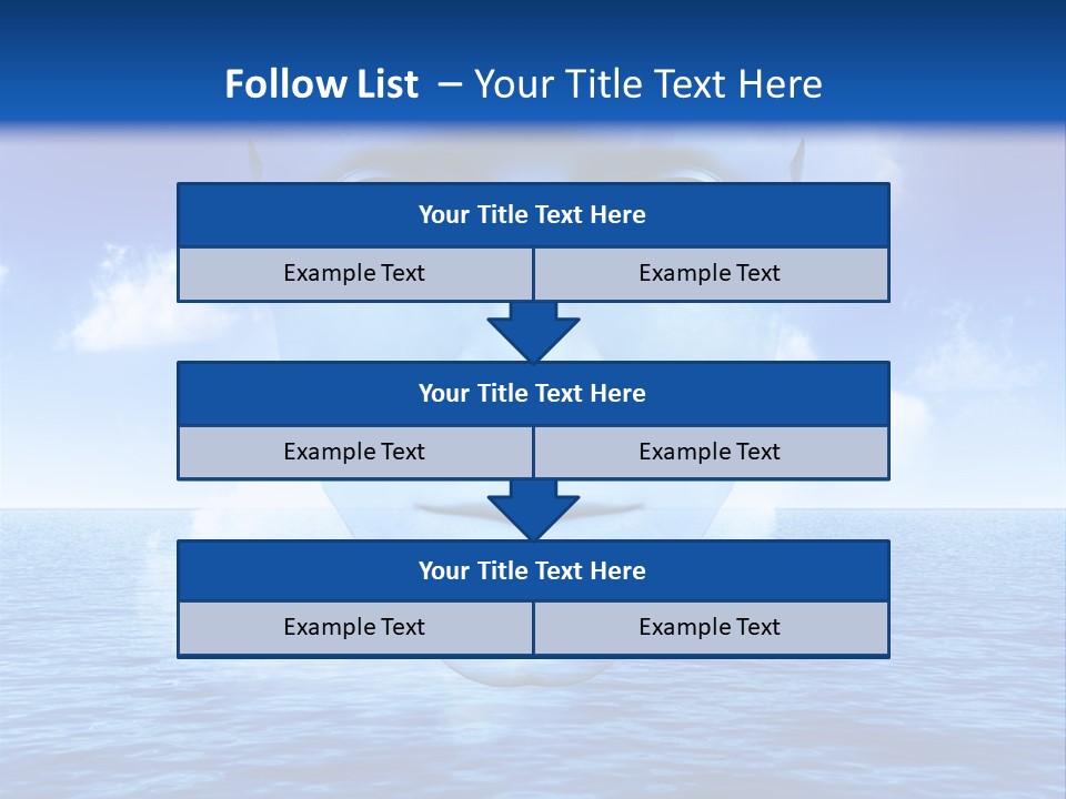 A Very Abstract And Conceptual Image Of A Mans Face, All About Imagination And Open Mindness. PowerPoint Template