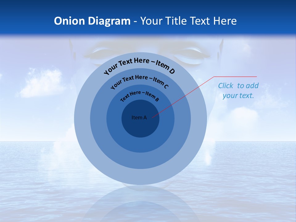 A Very Abstract And Conceptual Image Of A Mans Face, All About Imagination And Open Mindness. PowerPoint Template