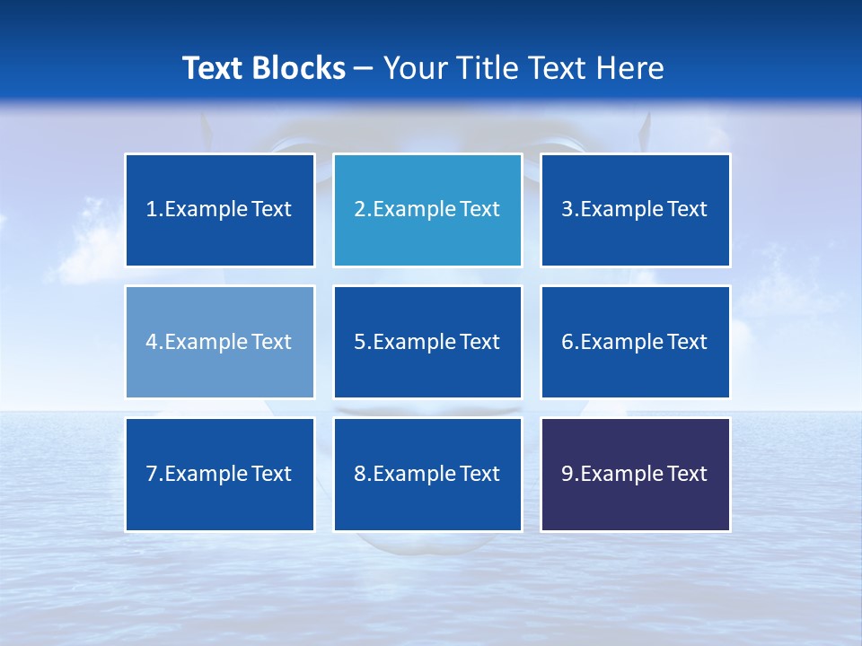 A Very Abstract And Conceptual Image Of A Mans Face, All About Imagination And Open Mindness. PowerPoint Template