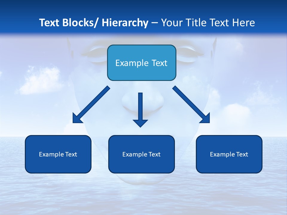 A Very Abstract And Conceptual Image Of A Mans Face, All About Imagination And Open Mindness. PowerPoint Template