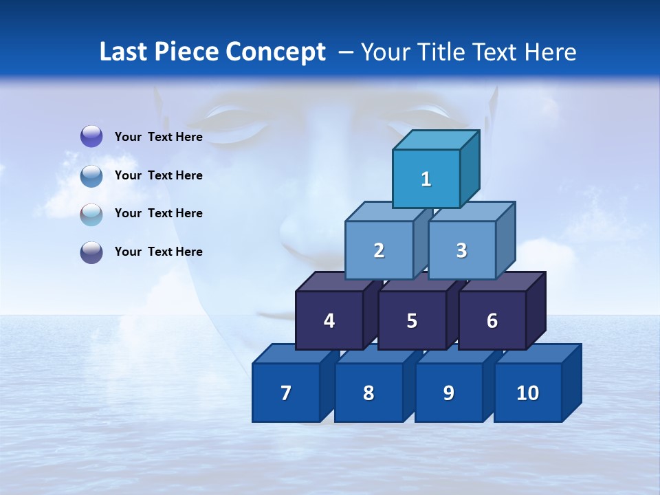 A Very Abstract And Conceptual Image Of A Mans Face, All About Imagination And Open Mindness. PowerPoint Template
