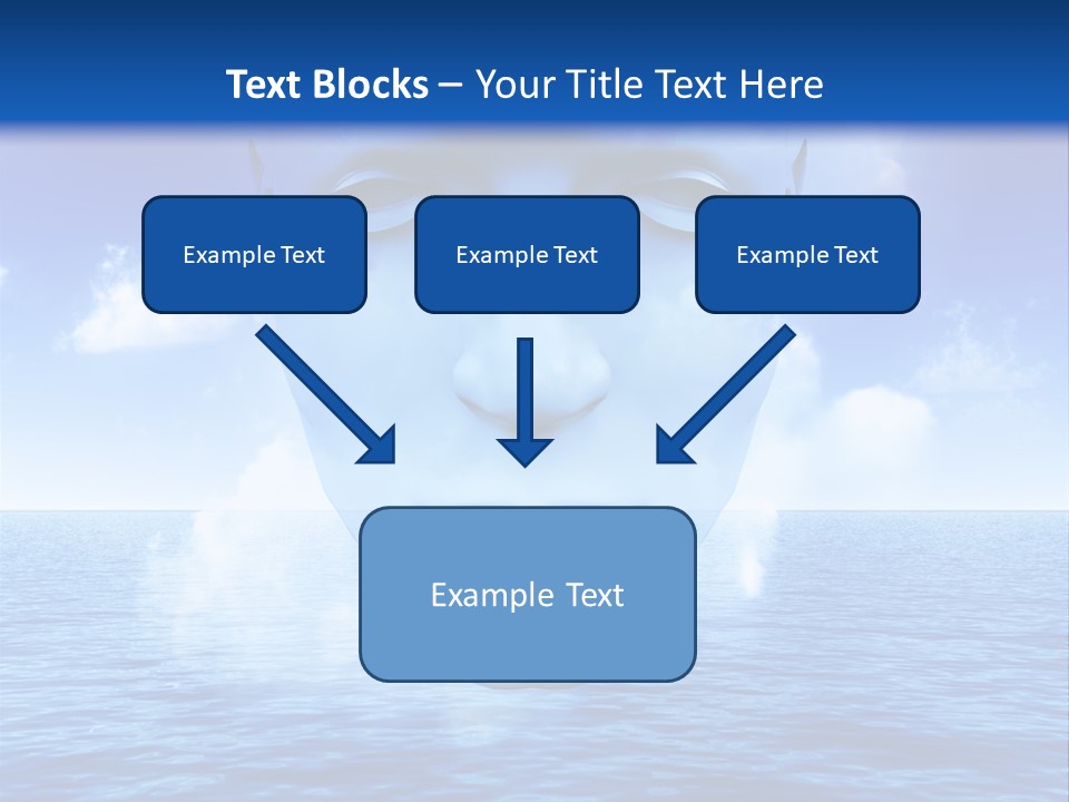 A Very Abstract And Conceptual Image Of A Mans Face, All About Imagination And Open Mindness. PowerPoint Template