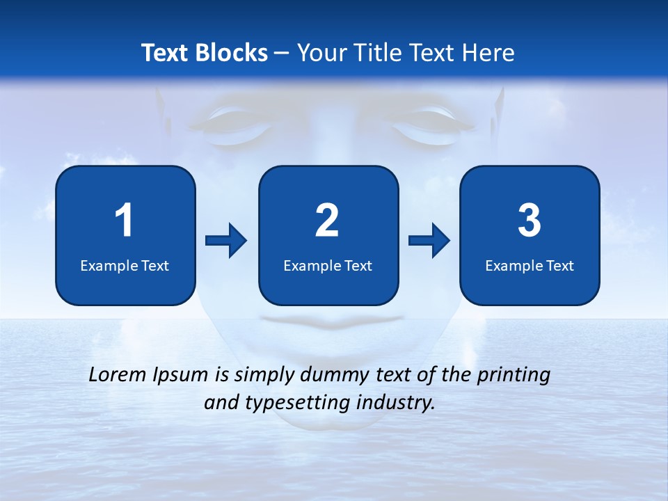 A Very Abstract And Conceptual Image Of A Mans Face, All About Imagination And Open Mindness. PowerPoint Template