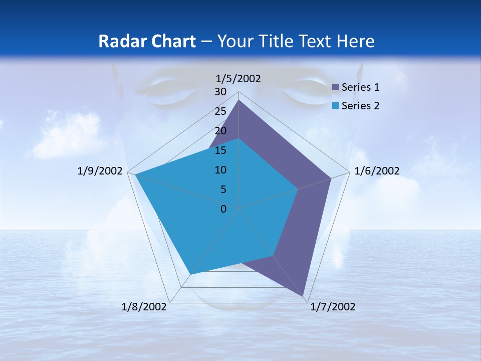 A Very Abstract And Conceptual Image Of A Mans Face, All About Imagination And Open Mindness. PowerPoint Template