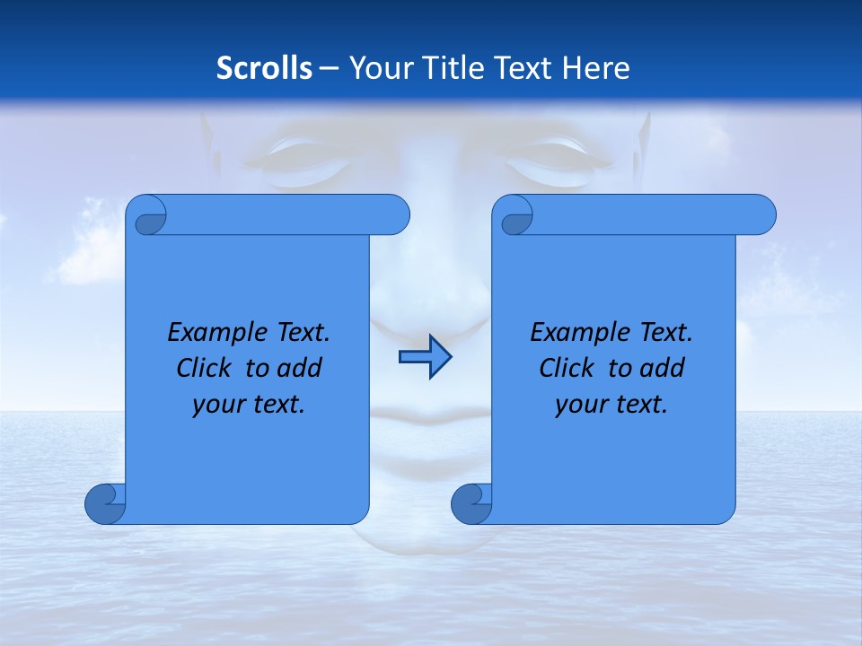 A Very Abstract And Conceptual Image Of A Mans Face, All About Imagination And Open Mindness. PowerPoint Template