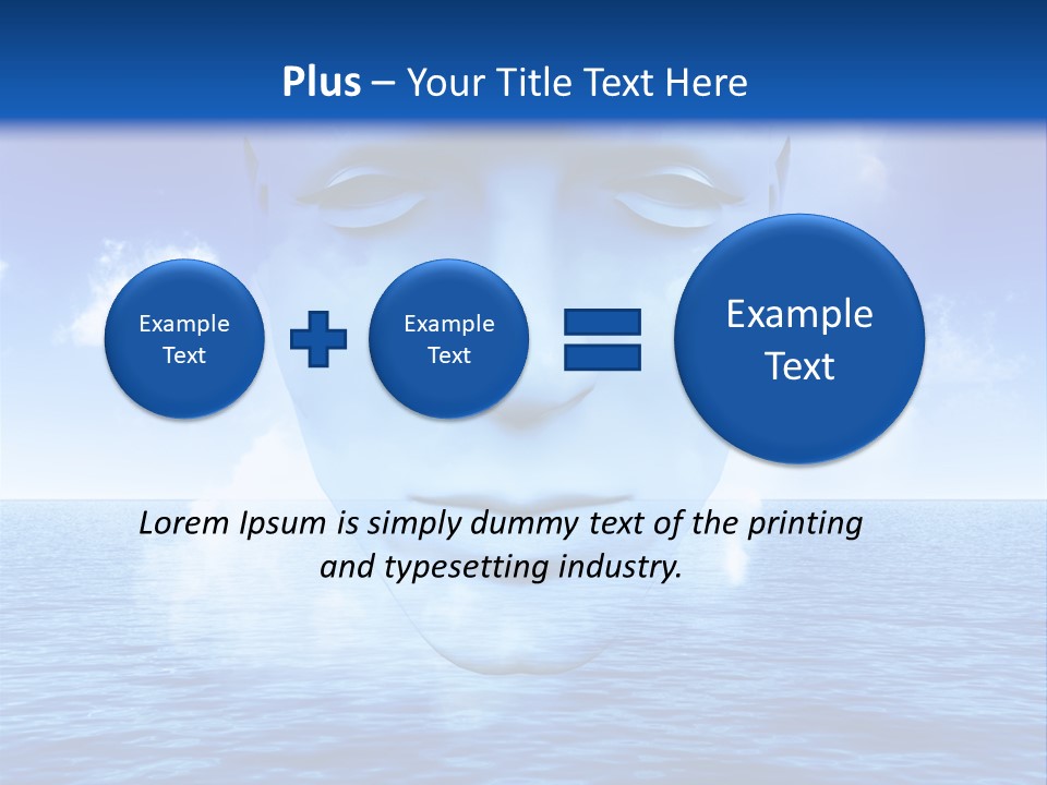 A Very Abstract And Conceptual Image Of A Mans Face, All About Imagination And Open Mindness. PowerPoint Template