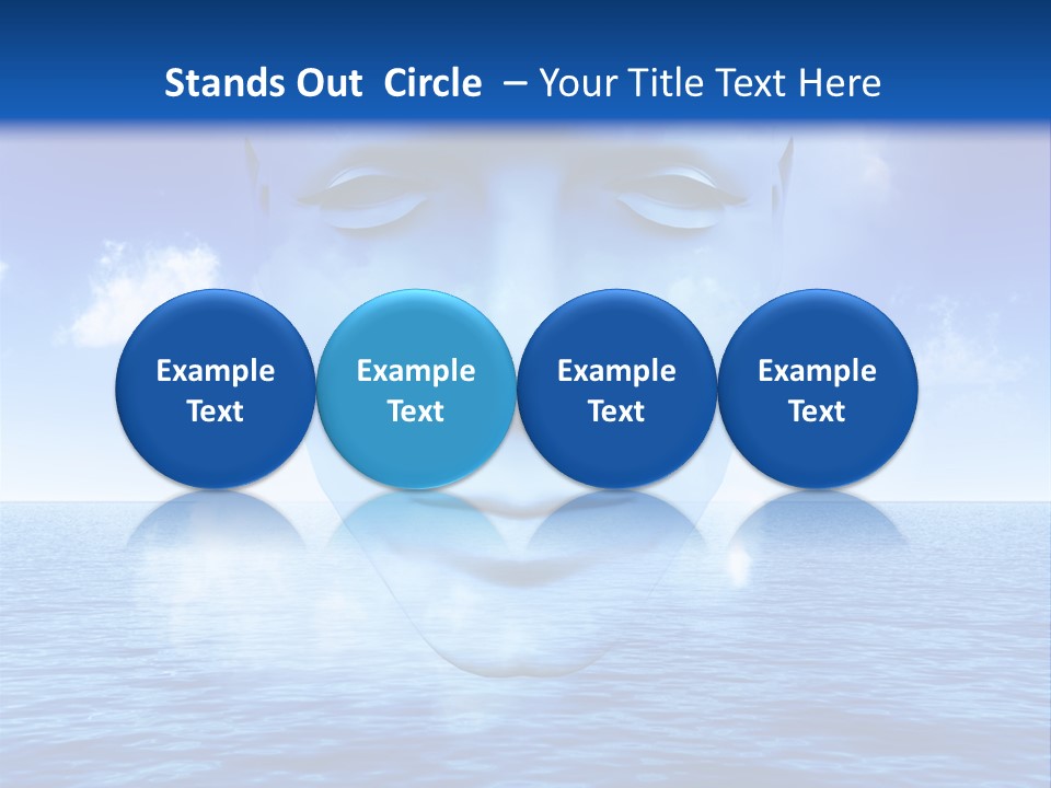 A Very Abstract And Conceptual Image Of A Mans Face, All About Imagination And Open Mindness. PowerPoint Template