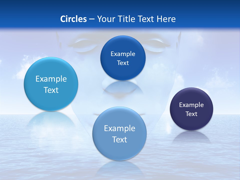 A Very Abstract And Conceptual Image Of A Mans Face, All About Imagination And Open Mindness. PowerPoint Template