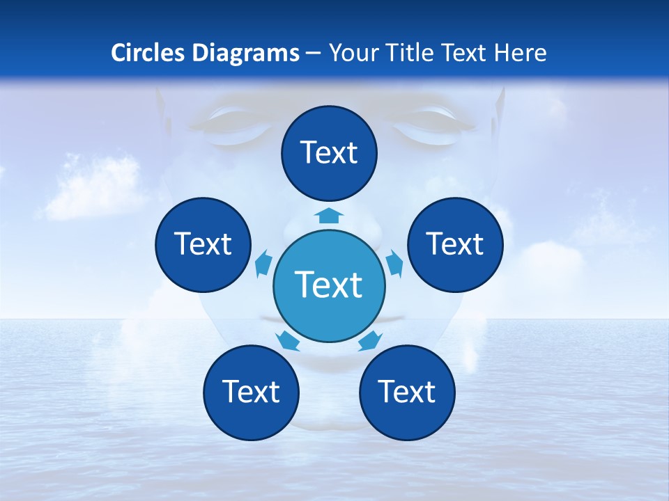 A Very Abstract And Conceptual Image Of A Mans Face, All About Imagination And Open Mindness. PowerPoint Template