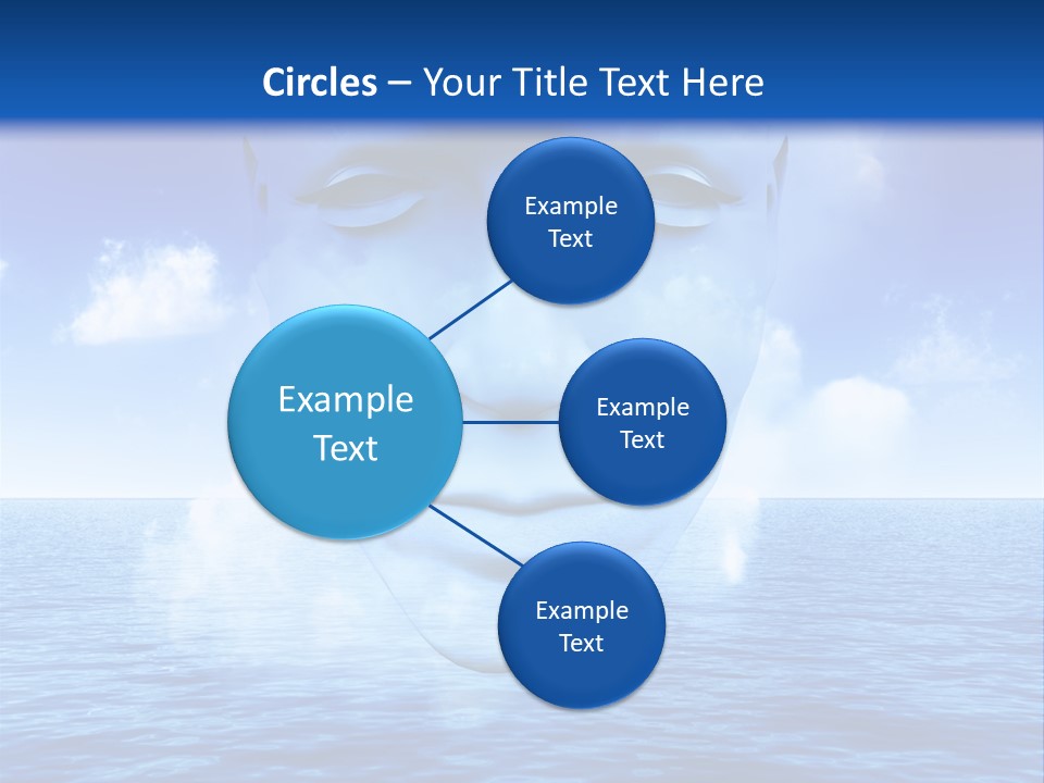 A Very Abstract And Conceptual Image Of A Mans Face, All About Imagination And Open Mindness. PowerPoint Template