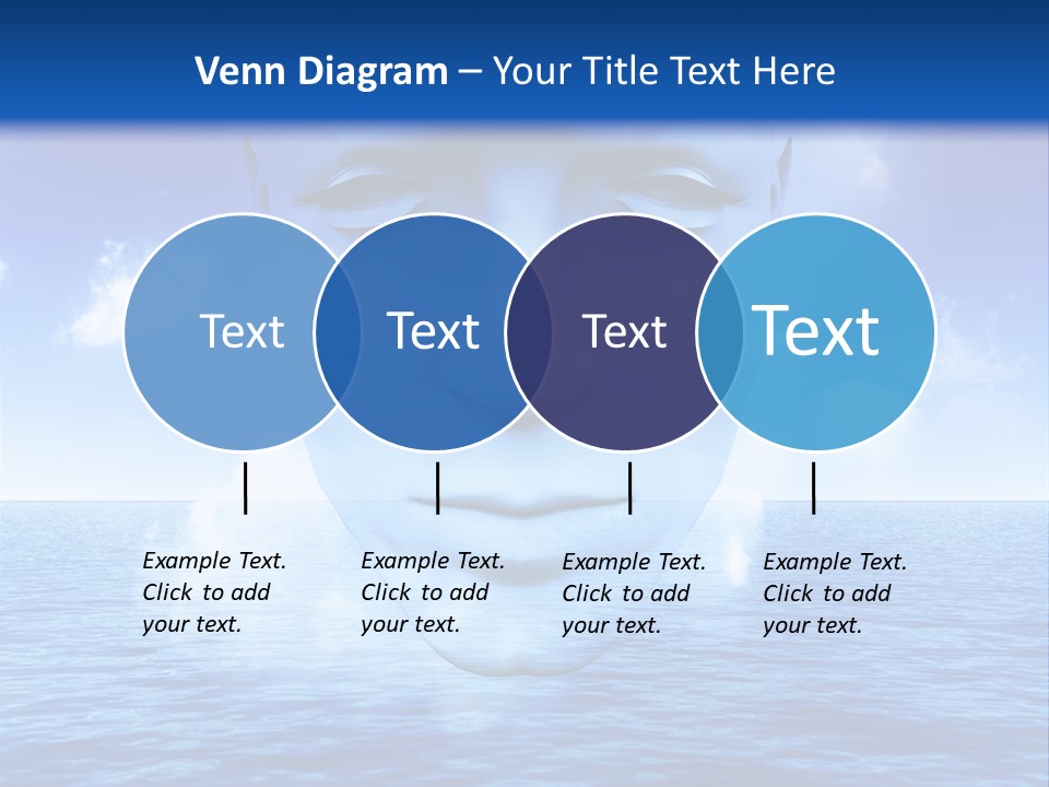 A Very Abstract And Conceptual Image Of A Mans Face, All About Imagination And Open Mindness. PowerPoint Template