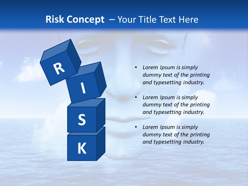 A Very Abstract And Conceptual Image Of A Mans Face, All About Imagination And Open Mindness. PowerPoint Template