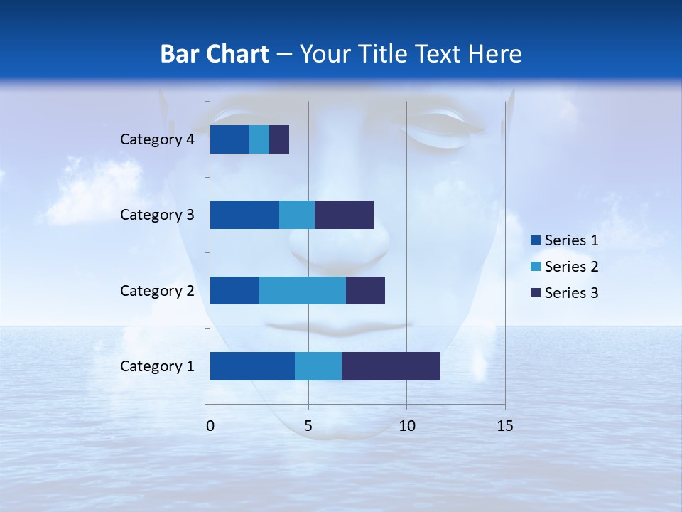 A Very Abstract And Conceptual Image Of A Mans Face, All About Imagination And Open Mindness. PowerPoint Template