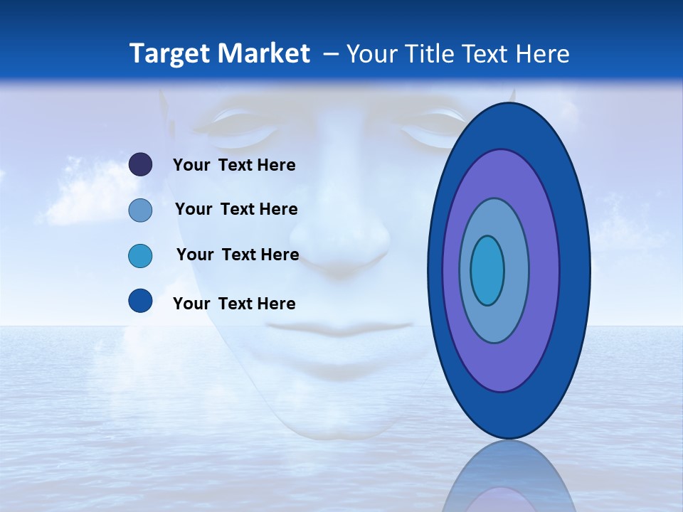 A Very Abstract And Conceptual Image Of A Mans Face, All About Imagination And Open Mindness. PowerPoint Template