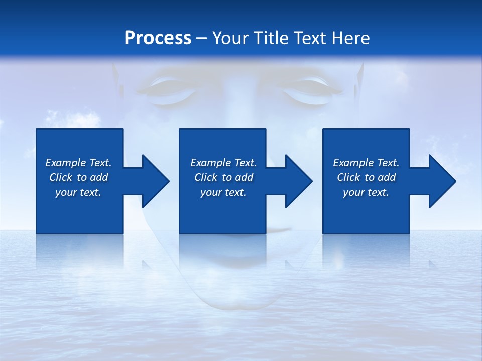 A Very Abstract And Conceptual Image Of A Mans Face, All About Imagination And Open Mindness. PowerPoint Template