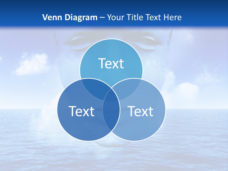 A Very Abstract And Conceptual Image Of A Mans Face, All About Imagination And Open Mindness. PowerPoint Template