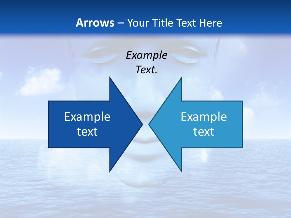 A Very Abstract And Conceptual Image Of A Mans Face, All About Imagination And Open Mindness. PowerPoint Template