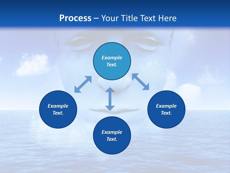 A Very Abstract And Conceptual Image Of A Mans Face, All About Imagination And Open Mindness. PowerPoint Template