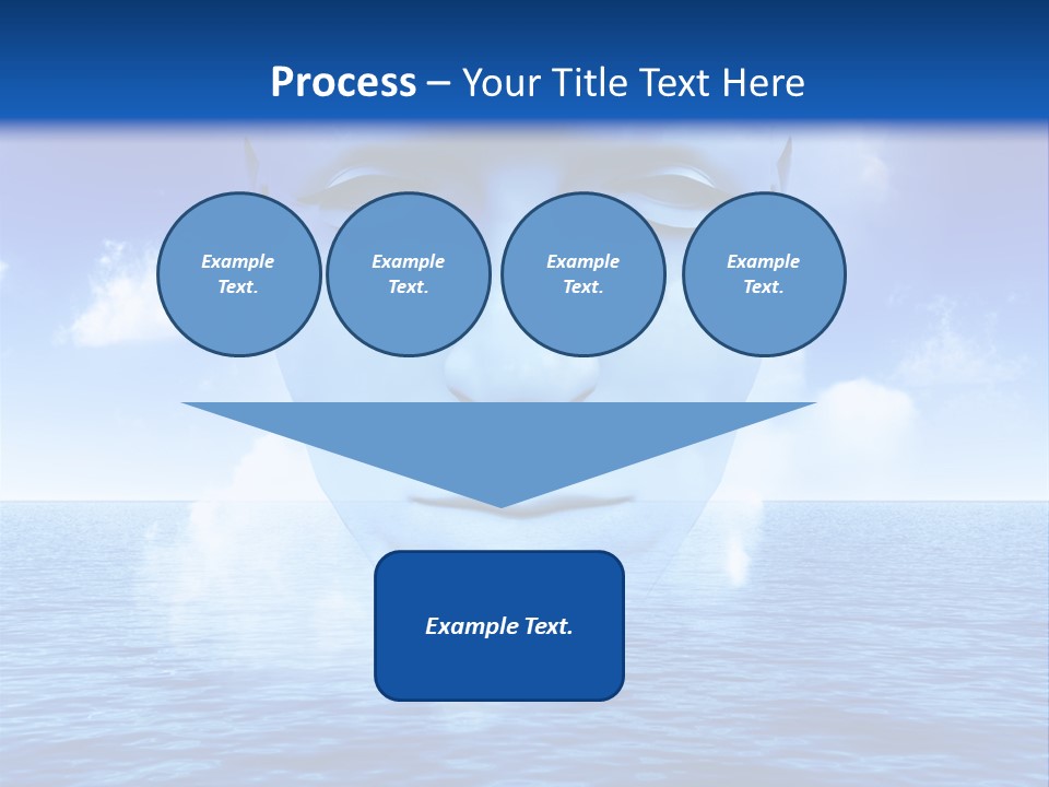 A Very Abstract And Conceptual Image Of A Mans Face, All About Imagination And Open Mindness. PowerPoint Template
