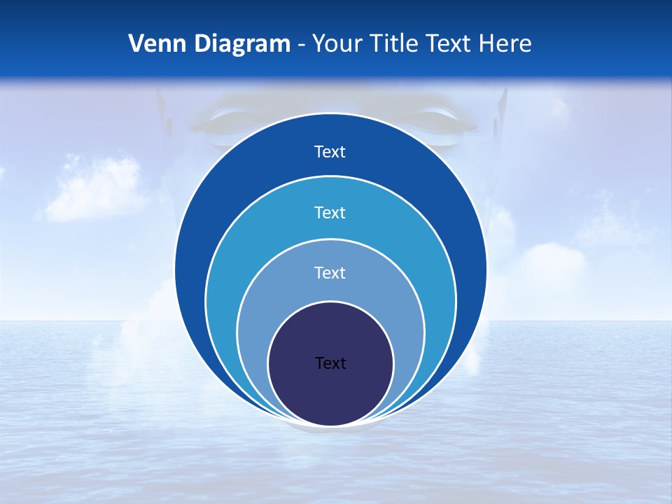 A Very Abstract And Conceptual Image Of A Mans Face, All About Imagination And Open Mindness. PowerPoint Template