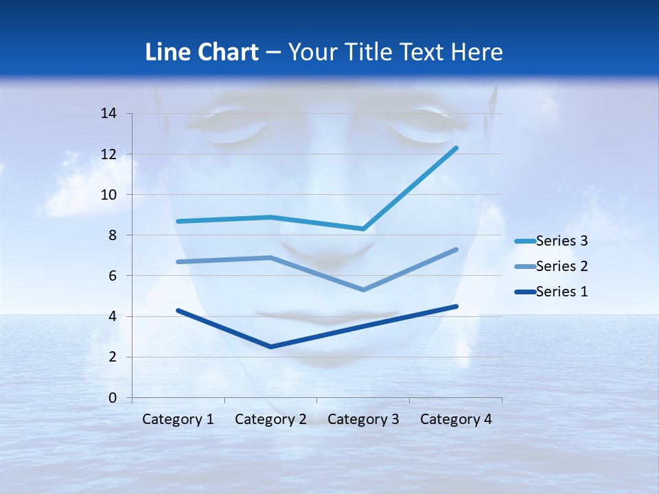 A Very Abstract And Conceptual Image Of A Mans Face, All About Imagination And Open Mindness. PowerPoint Template