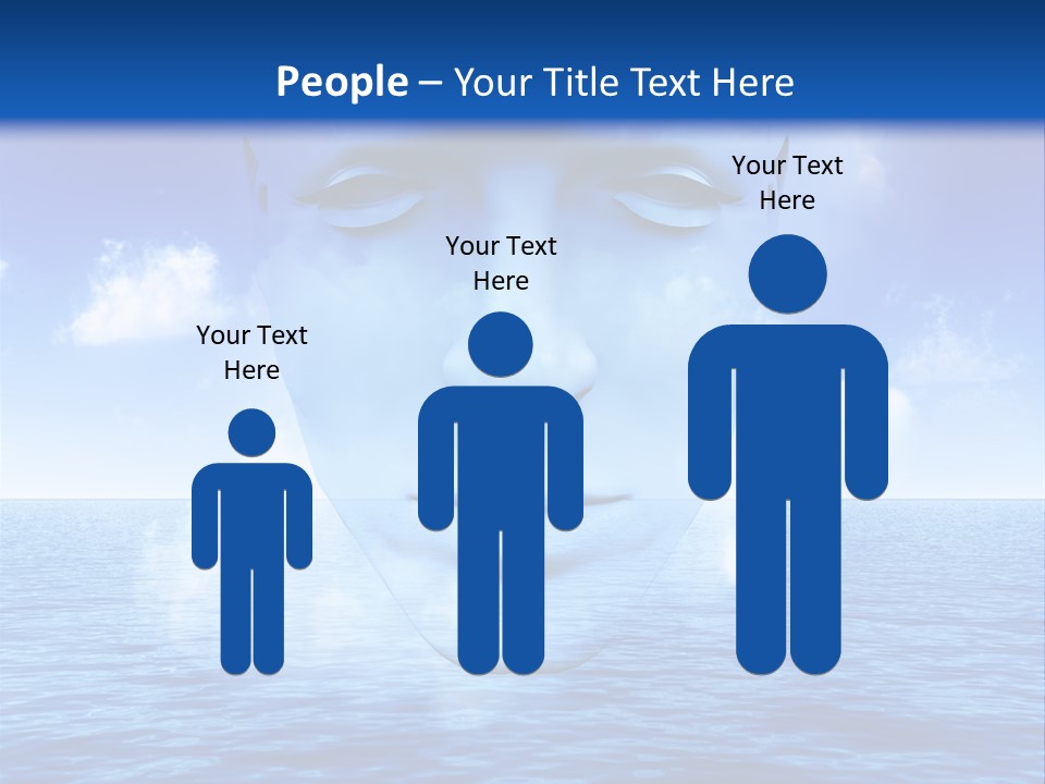 A Very Abstract And Conceptual Image Of A Mans Face, All About Imagination And Open Mindness. PowerPoint Template