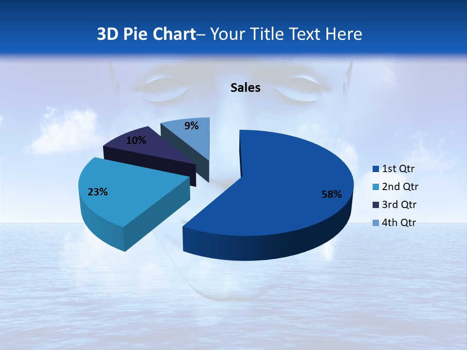 A Very Abstract And Conceptual Image Of A Mans Face, All About Imagination And Open Mindness. PowerPoint Template