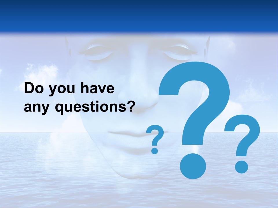 A Very Abstract And Conceptual Image Of A Mans Face, All About Imagination And Open Mindness. PowerPoint Template